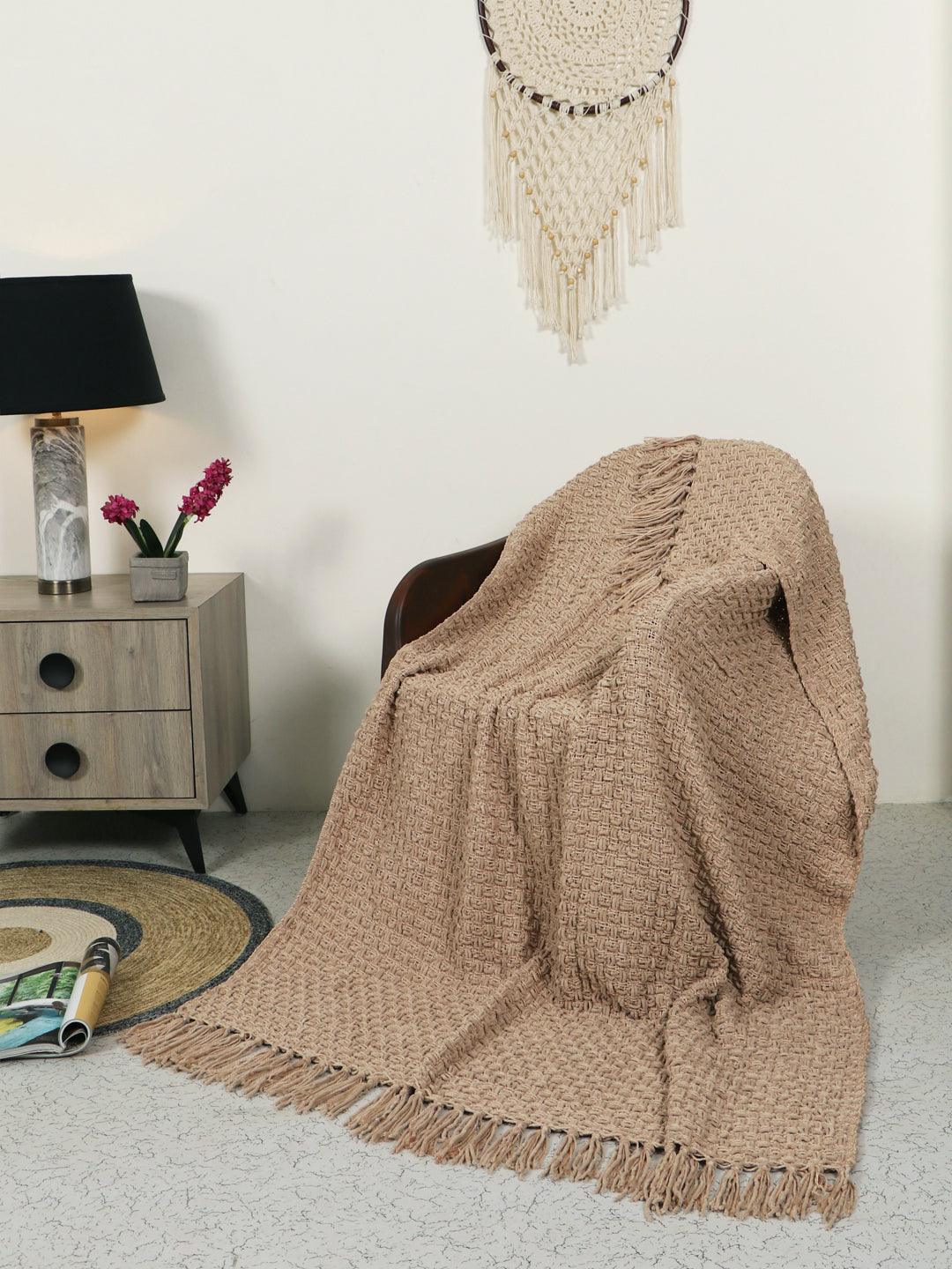 Cozy Loom Throw | Beige