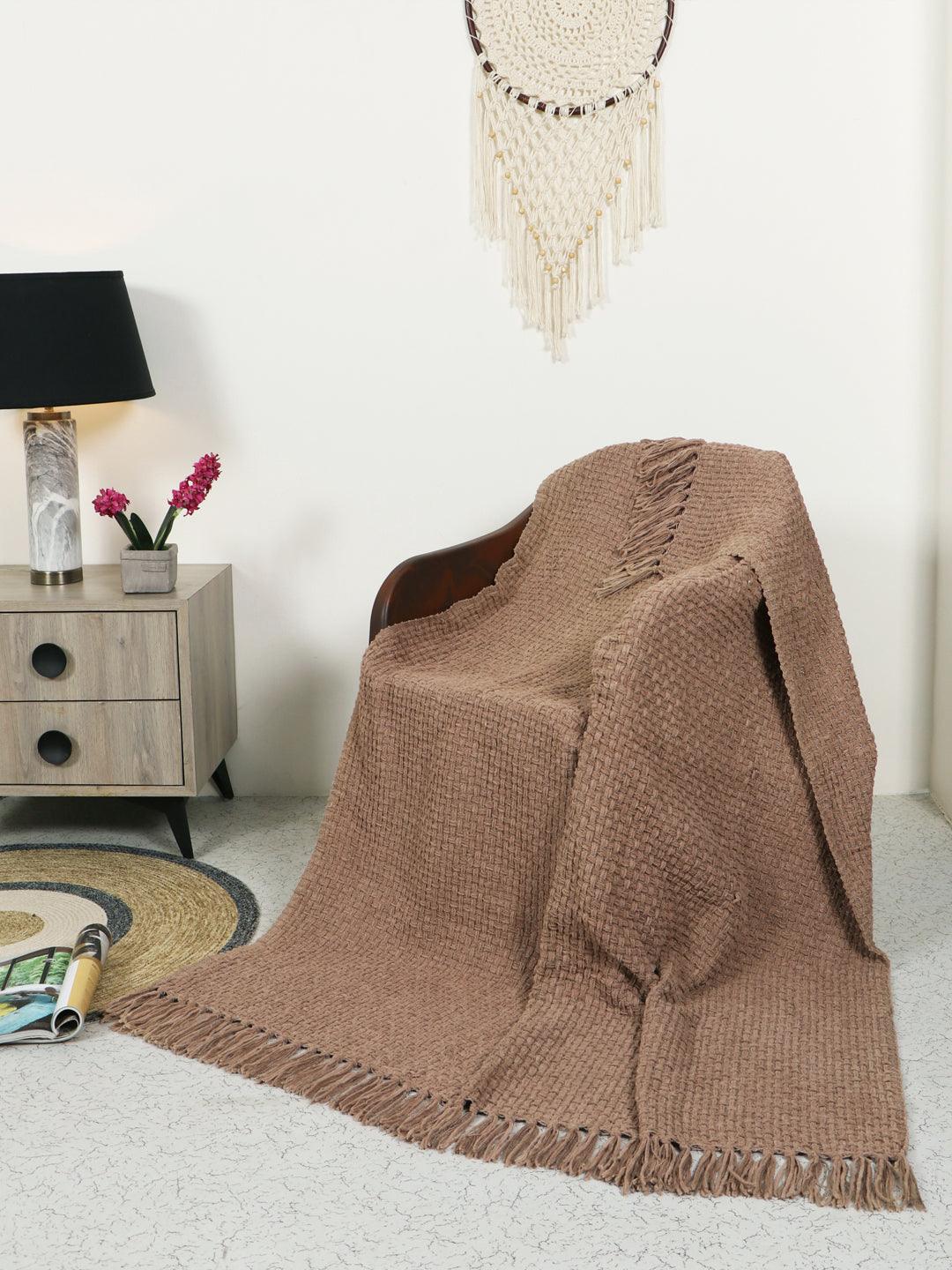 Cozy Loom Throw | Coffee