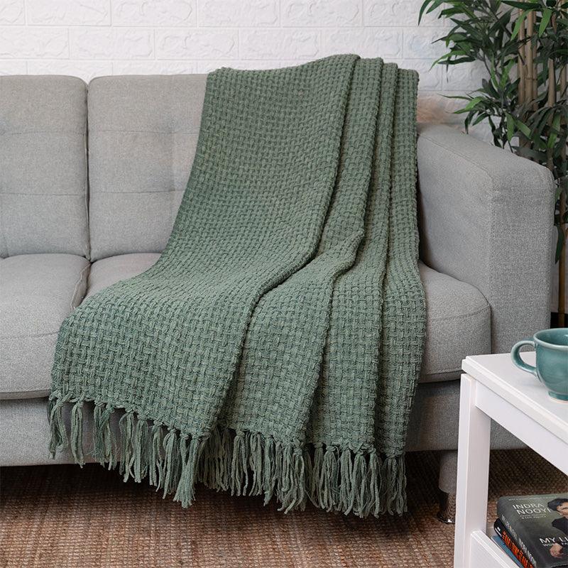 Cozy Loom Throw | Olive